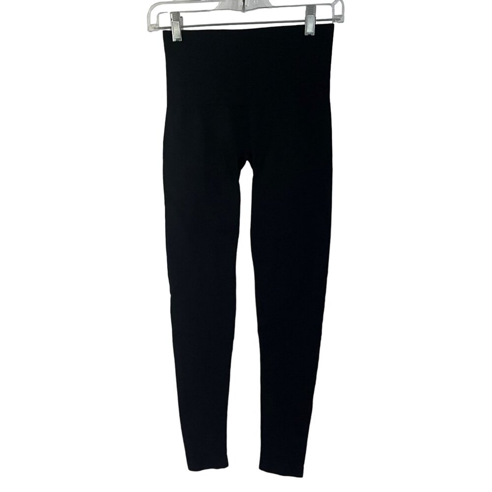 Assets By Spanx Solid Black Pull On Stretch Shape… - image 1